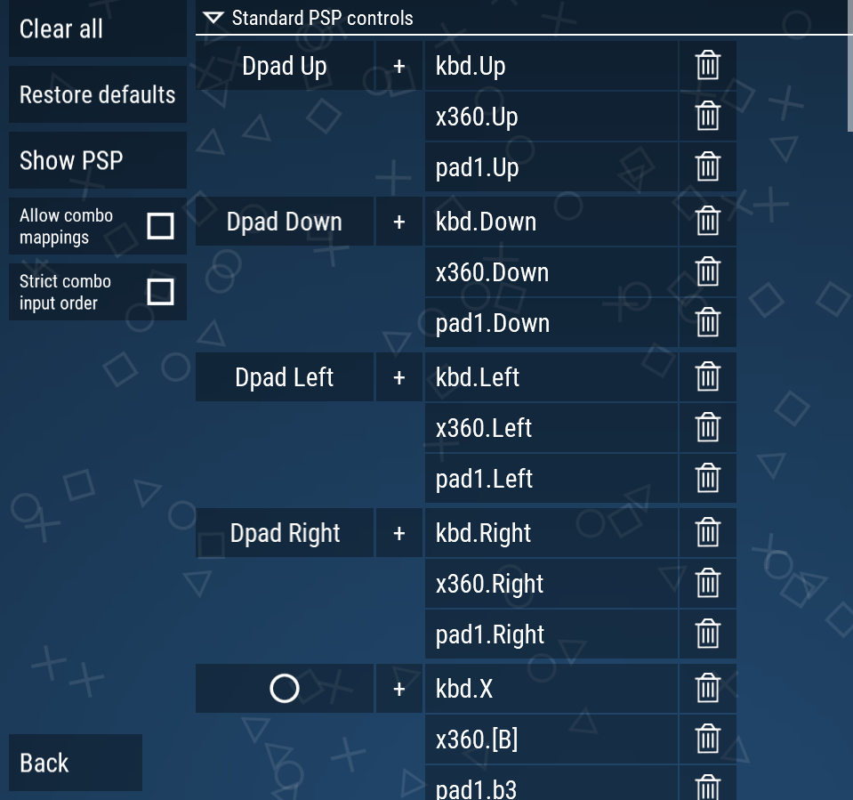 ضبط أزرار PPSSPP