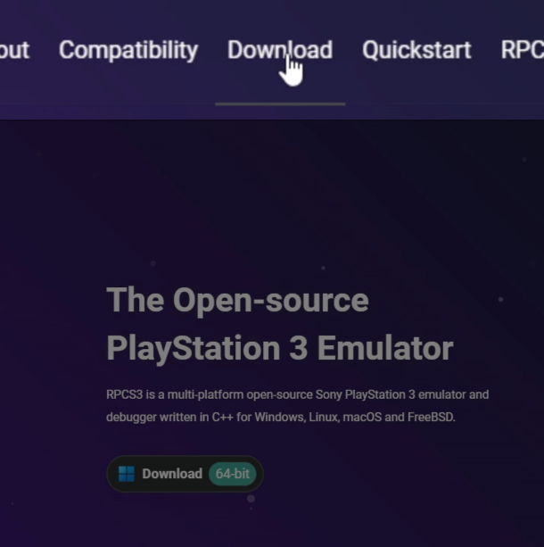 واجهة تحميل RPCS3